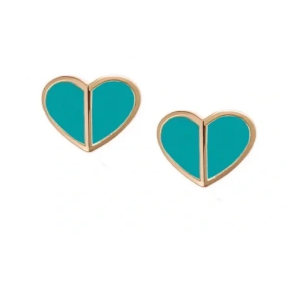 $58 Kate Spade Heritage Spade Heart Stud Earrings Gold